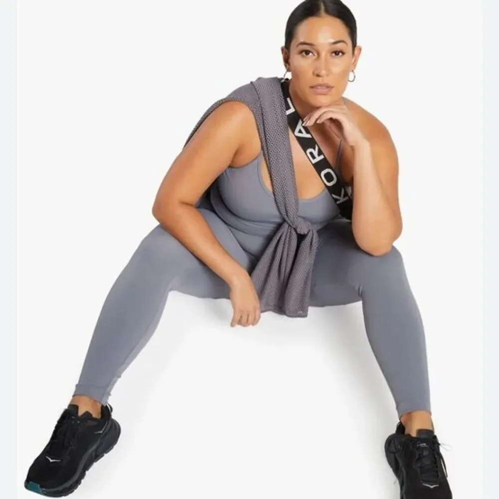 Koral Norah Blackout Sports Bra in Volcanic Glass